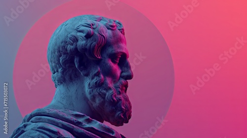 Blank Vibrant Colored Canvas: Aristotle Theme for Text and Quotes