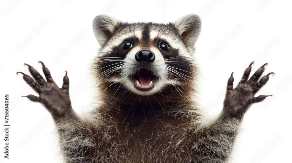 surprised black red kitty raccoon on a white isolated background. banner for pet store, with space for text. concept advertising, animals, cats, love for animals, emotions surprised black red kitty raccoon on a white isolated background. banner for pet store, with space for text. concept advertising, animals, cats, love for animals, emotions