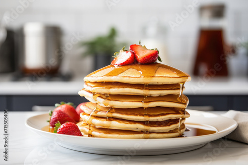 A Stack of Pancakes with St...