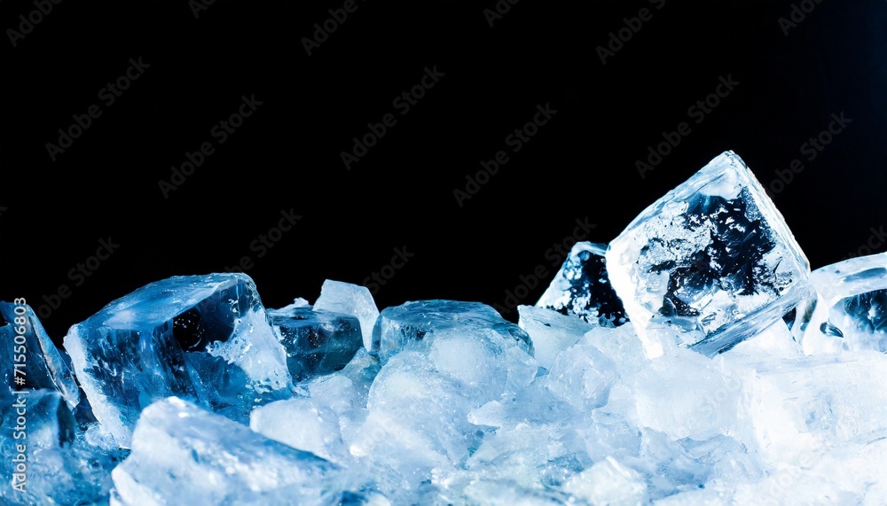 ice crushed on black background shards of crushed ice spreading away the explosion of ice ice crushed on black background shards of crushed ice spreading away the explosion of ice