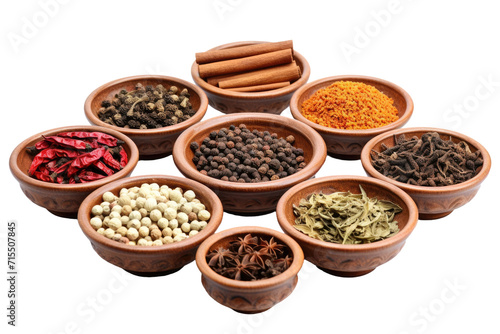 Scented Spice Infused Potpourri Bowls Isolated On Transparent Background