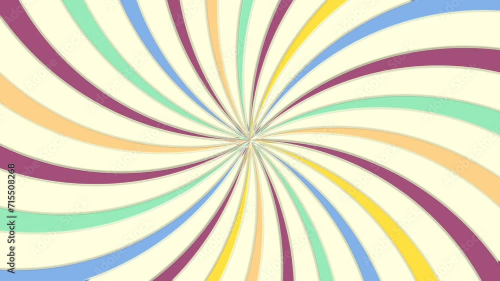 Colourful retro rotation cool animation background 4K. Colourful retro rotation cool animation background 4K.
