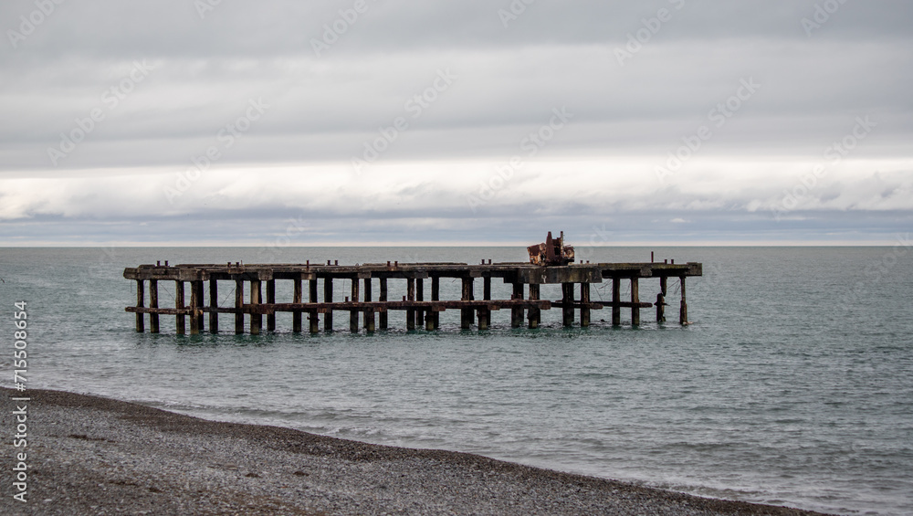 Pier concrete sea breakwater nature sea