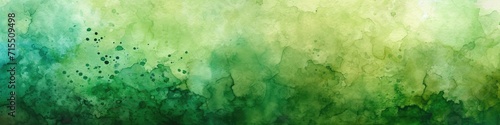 Green watercolor background with abstract design photo
