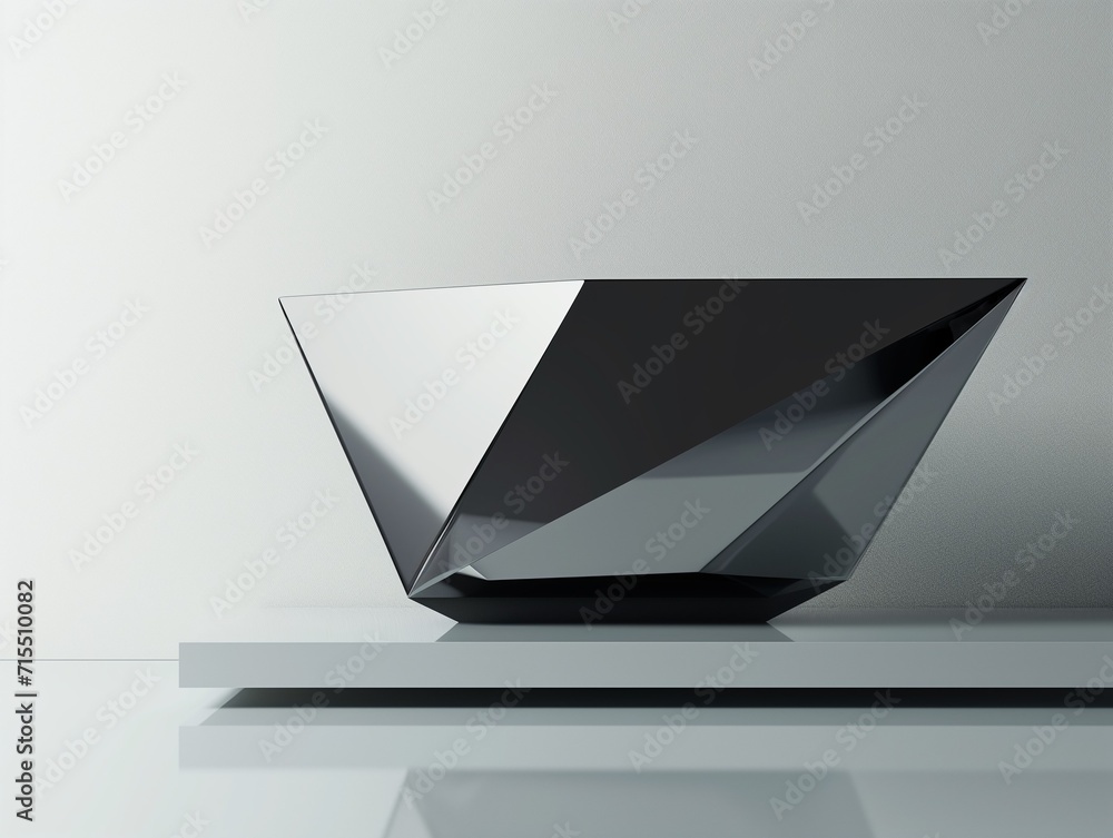 A modern and sleek display for product advertisement, showcasing a geometric, perfect for premium product display. Generative AI A modern and sleek display for product advertisement, showcasing a geometric, perfect for premium product display. Generative AI