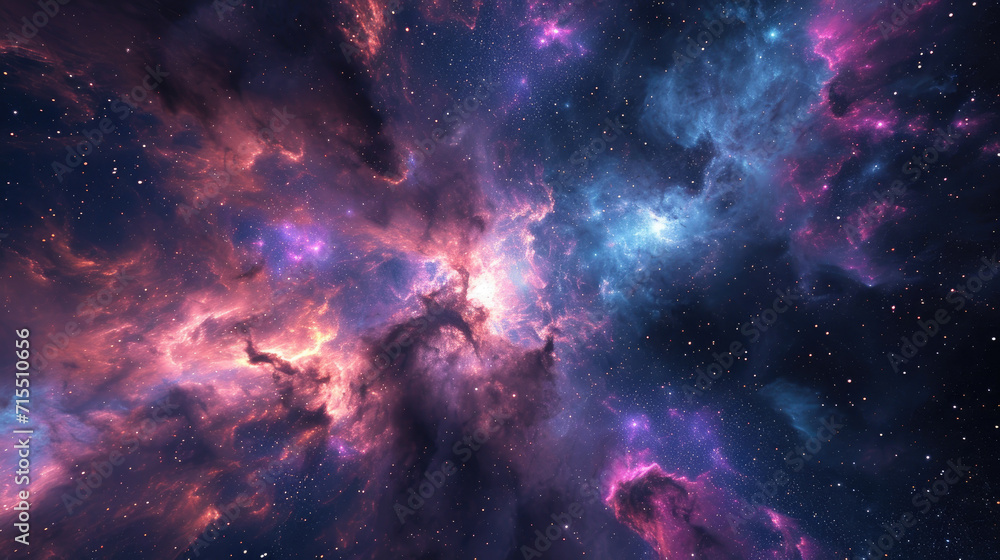 Abstract Milky Way background filled with colorful star clusters Abstract Milky Way background filled with colorful star clusters