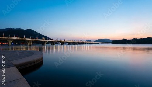 dongting lake bridge in sunset © Lucia