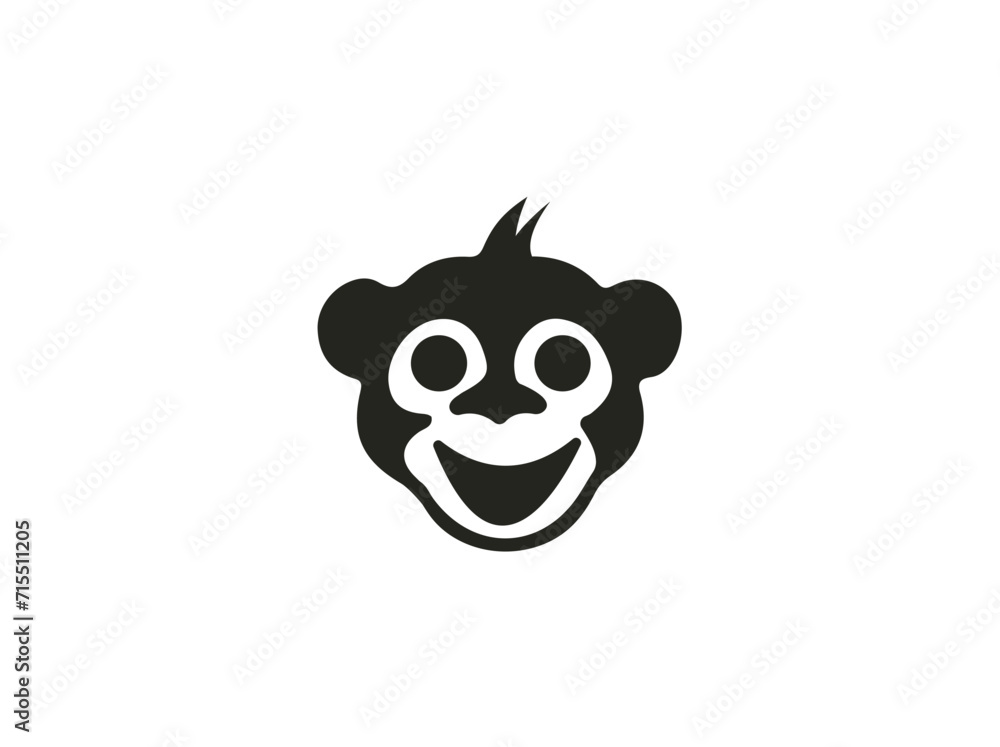 Cute Monkey for logo with Vector design.