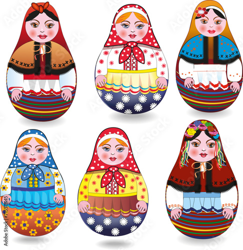 Russian souvenir matrioshka dolls