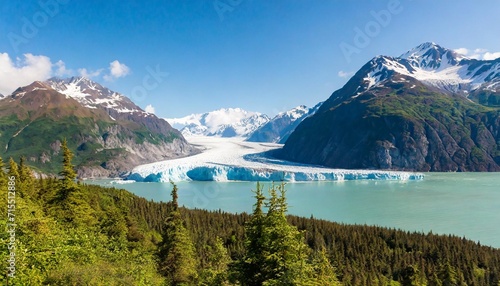 glacier and beautiful nature of alaska