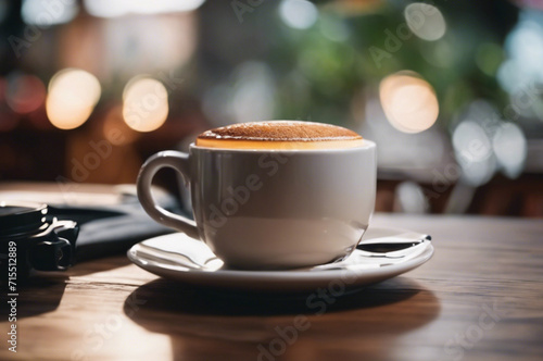cup of coffee on the table ai generated