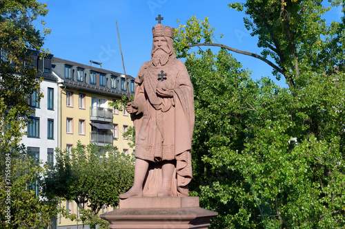 Charlemagne (Charles the Great) statue, Frankfurt am Main, Hesse