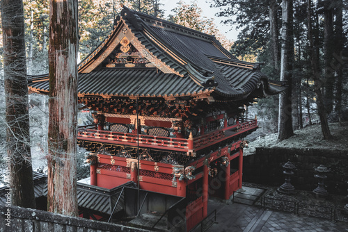 Rinoji Taiyuin Nitenmon temple in Nikko, UNESCO World Heritage Site, Nikko,Tochigi, Honshu, Japan photo
