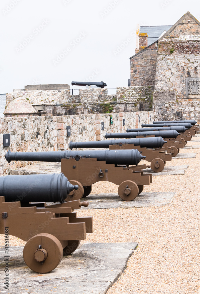 Cannons in Castle Cornet, St. Peter Port, Guernsey, Channel Islands Cannons in Castle Cornet, St. Peter Port, Guernsey, Channel Islands