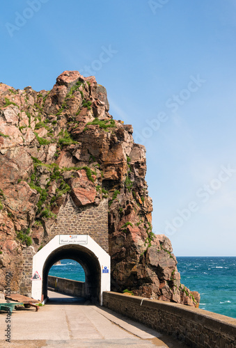 Tunnel entrance to Maseline Harbour, Isle of Sark, Channel Islands photo