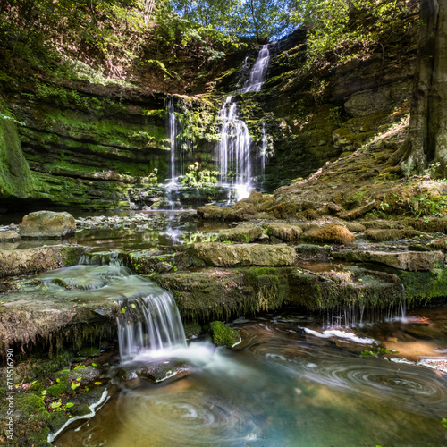 Scaleber Force Waterfall, near Settle, Yorkshire Dales National Park, Yorkshire, England photo