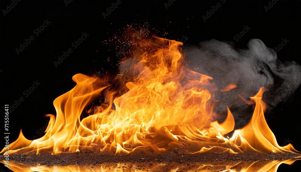 fire isolated on transparent background cutout Stock Illustration ...