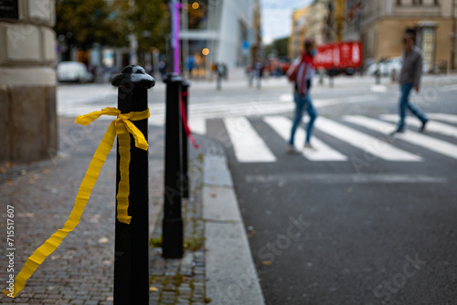 Wallpaper Mural ribbon hanging on a street pole Torontodigital.ca
