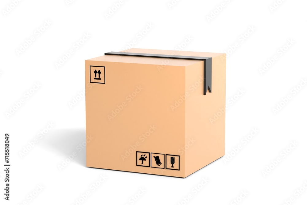 3D stack cardboard box or delivery box with Fragile or Package Label stickers icon isolated on white background transparent background. Logistics and Factory Concept. Minimal cartoon.3d rendering. 3D stack cardboard box or delivery box with Fragile or Package Label stickers icon isolated on white background transparent background. Logistics and Factory Concept. Minimal cartoon.3d rendering.