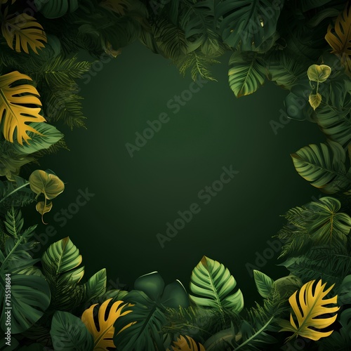 green leaves frame