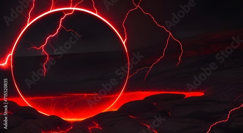 background lava and lightning
