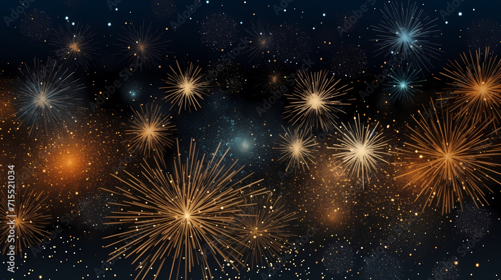 Happy New Year, burning fireworks with bokeh light background Happy New Year, burning fireworks with bokeh light background