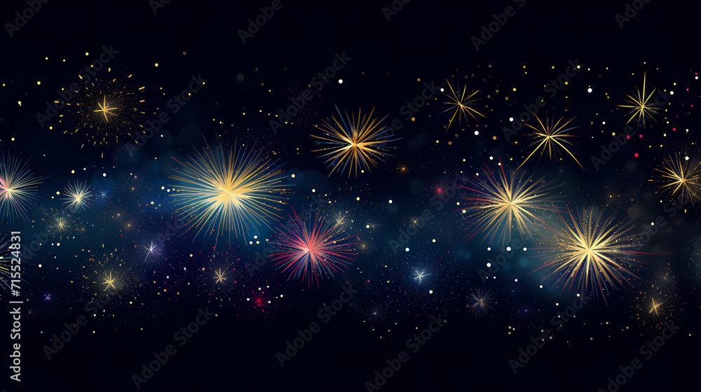 Happy New Year, burning fireworks with bokeh light background Happy New Year, burning fireworks with bokeh light background
