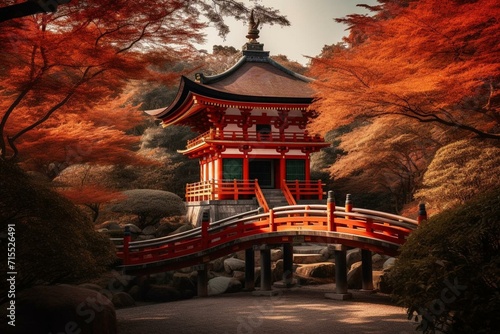A picture of a famous shrine located in Kyoto, Japan. Generative AI