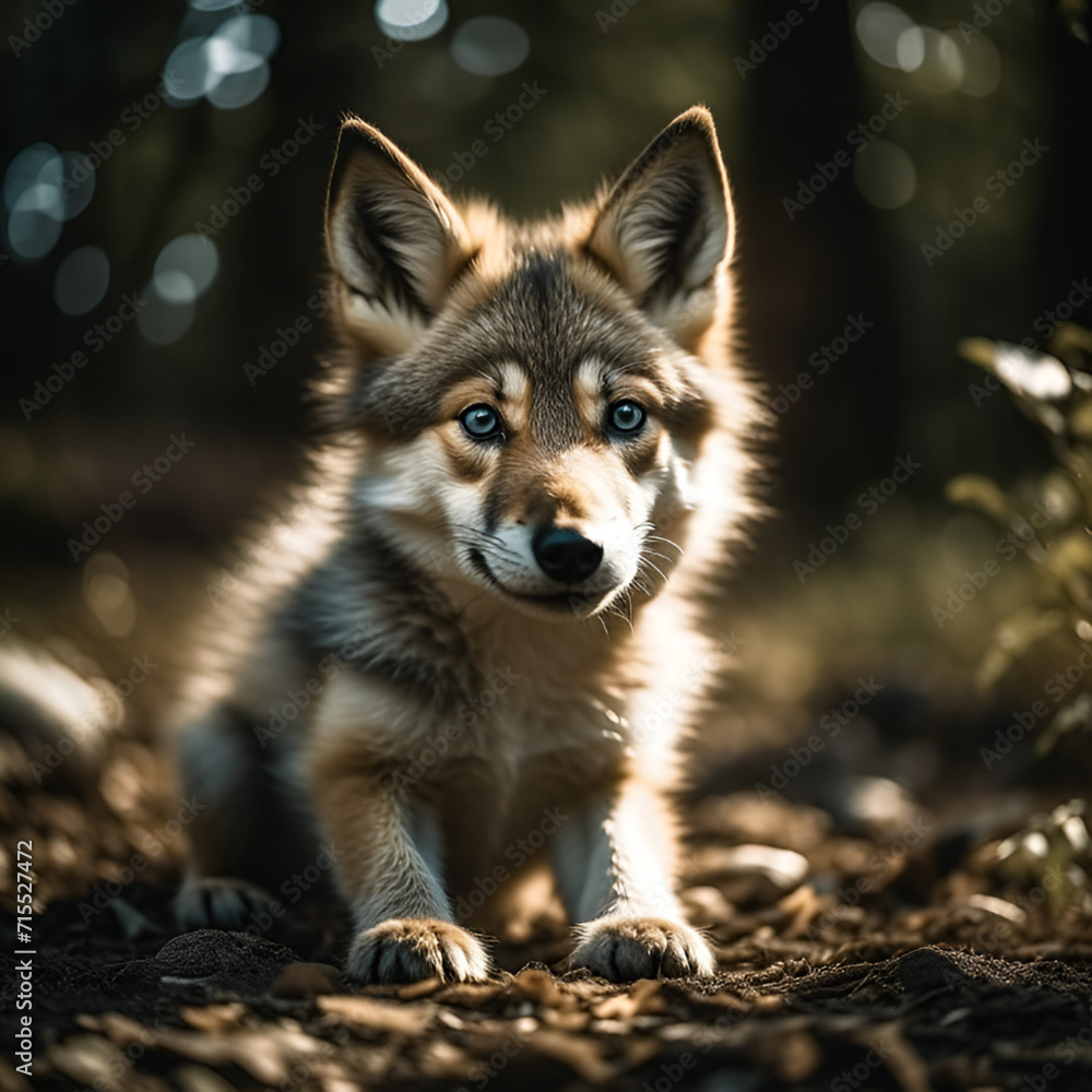Fototapeta premium portrait of a wolf