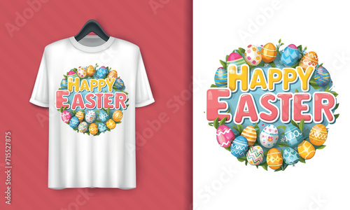 Vector easter day tshirt design easter day vintage tshirt design