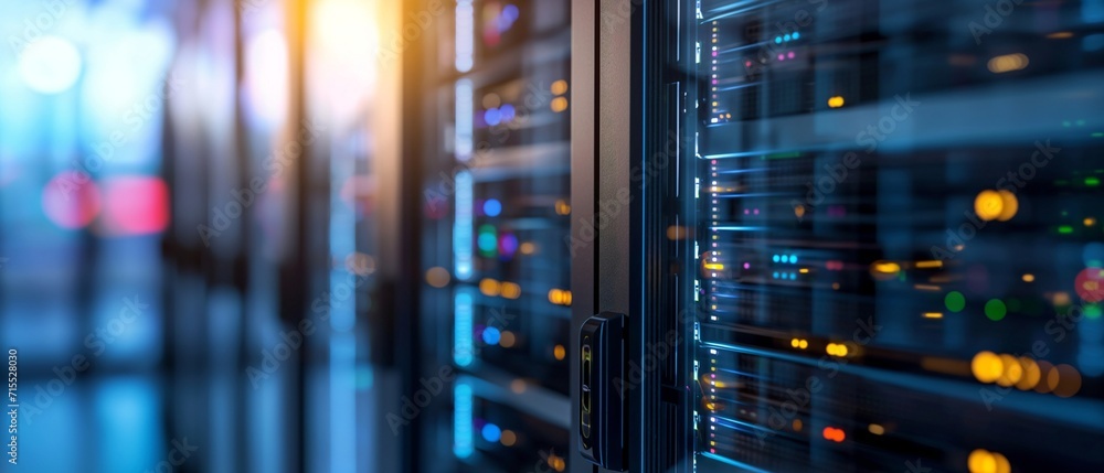 Modern Data center and network devices in high performance operation. Modern Data center and network devices in high performance operation.