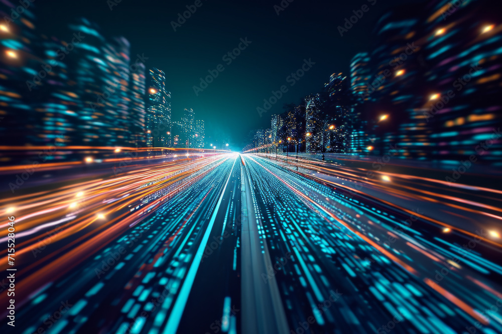 Fototapeta premium Technology driven digital highway.