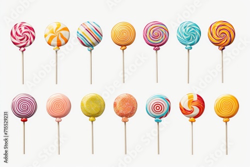 Lollipops isolated on white background