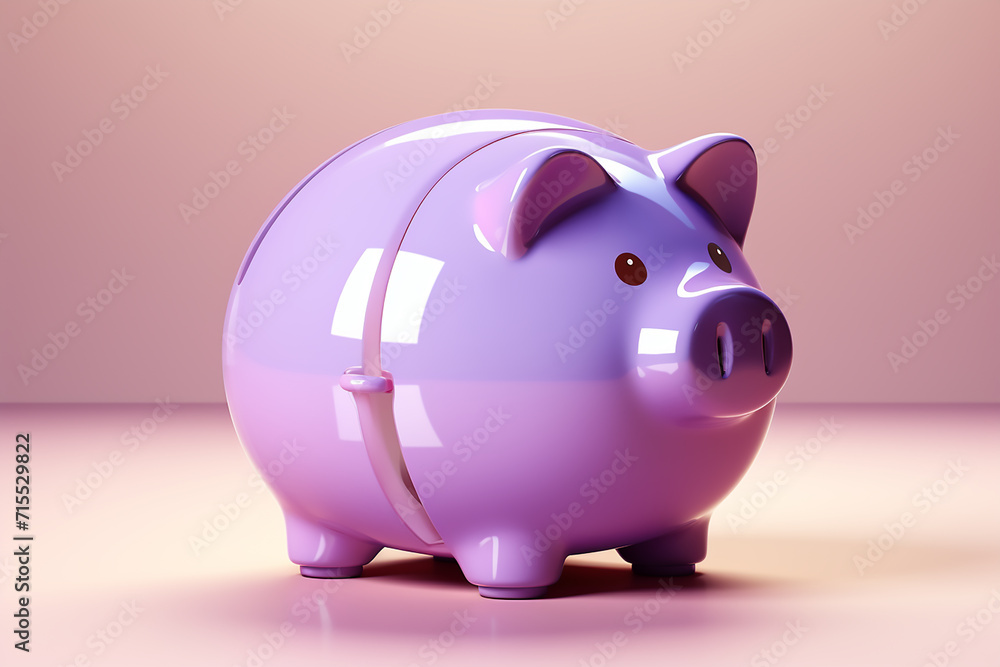 piggy bank isolated on white background 3d illustration