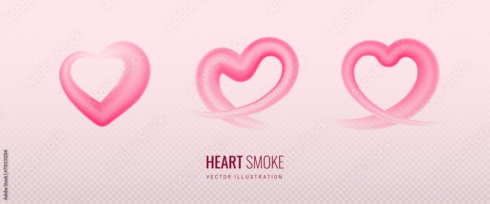 Cloud heart for Valentine's day. Icon hearts for holiday concept. Vector illustration