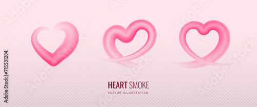 Cloud heart for Valentine's day. Icon hearts for holiday concept. Vector illustration