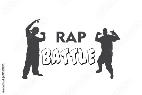 Hip-hop artists with microphones on stage