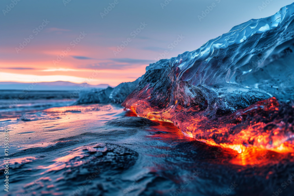 Fototapeta premium Ice and fire.