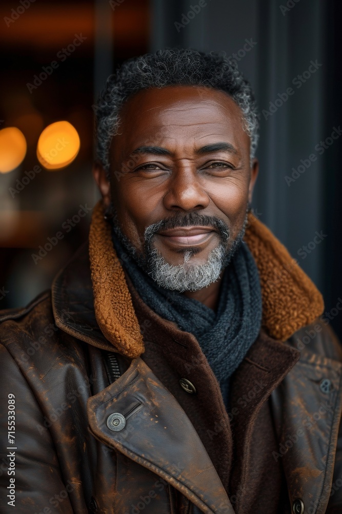 Confident and happy mature businessman, with a grey beard, exuding success and professionalism. Confident and happy mature businessman, with a grey beard, exuding success and professionalism.