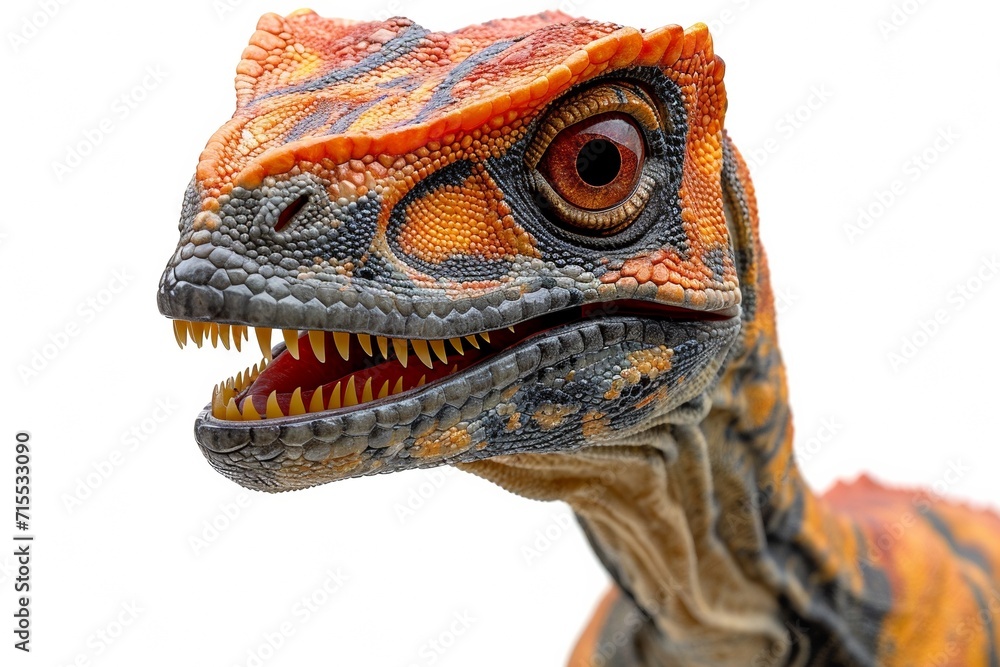 Fototapeta premium Dinosaur, a terrifying force from the Jurassic era, showcasing its powerful, carnivorous presence.