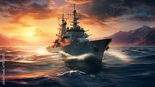 Battle Ship in the red sea. © Yacine