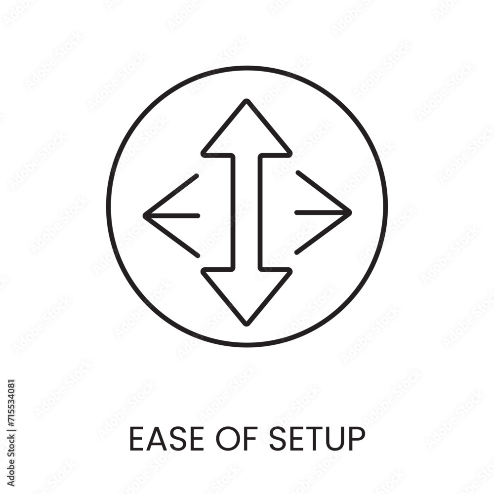 Fototapeta premium Easy to set up, setup linear icon in vector