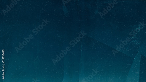 Broken glass. Distressed overlay. Blue dust scratches dirty weathered aged cracked window texture dark grunge illustration abstract background.