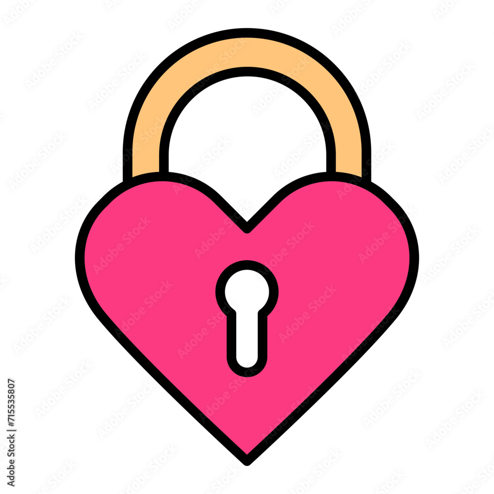 Heart Lock Icon Heart Lock Icon