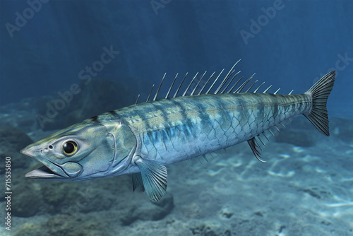 Barracuda Fish Swimming in the sea