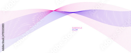 Smooth abstract background with arrays of flowing particles, light and soft vector design, luxury style illustration, motion wind effect.