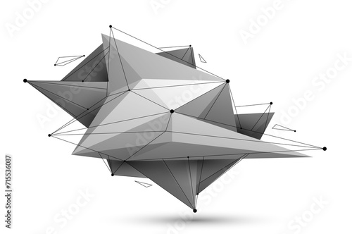 Low poly abstract form isol...