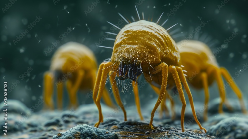 Dust mites These are microscopic creatures that live in dust and can