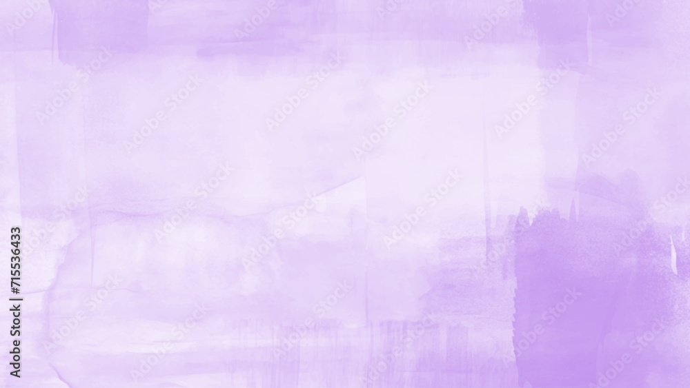 Abstract purple watercolor background. Paint brush paper textured stain canvas element. Pastel soft water color pattern. Abstract violet texture. Art watercolor background for wallpaper design