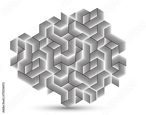 Isometric 3D cubes vector abstract background, geometric abstraction art modern architecture city buildings theme, cubic shapes and forms composition lowpoly style.